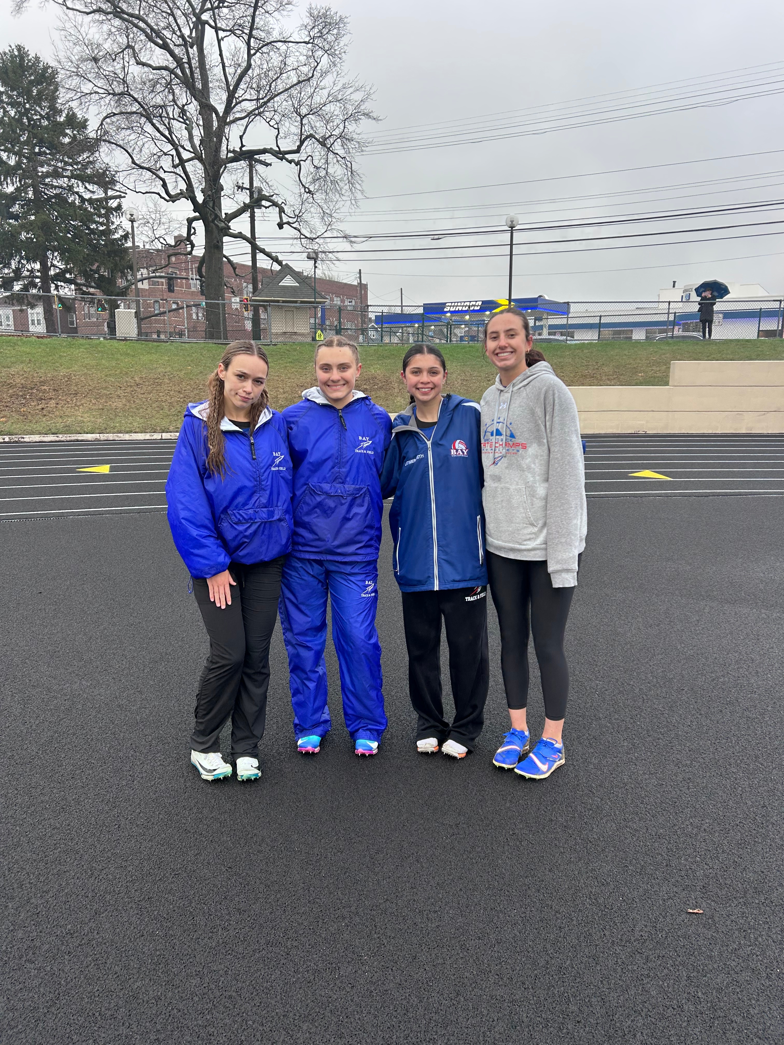 Despite the rain and the cold, the Lady Rockets enjoyed another fine performance on the track!