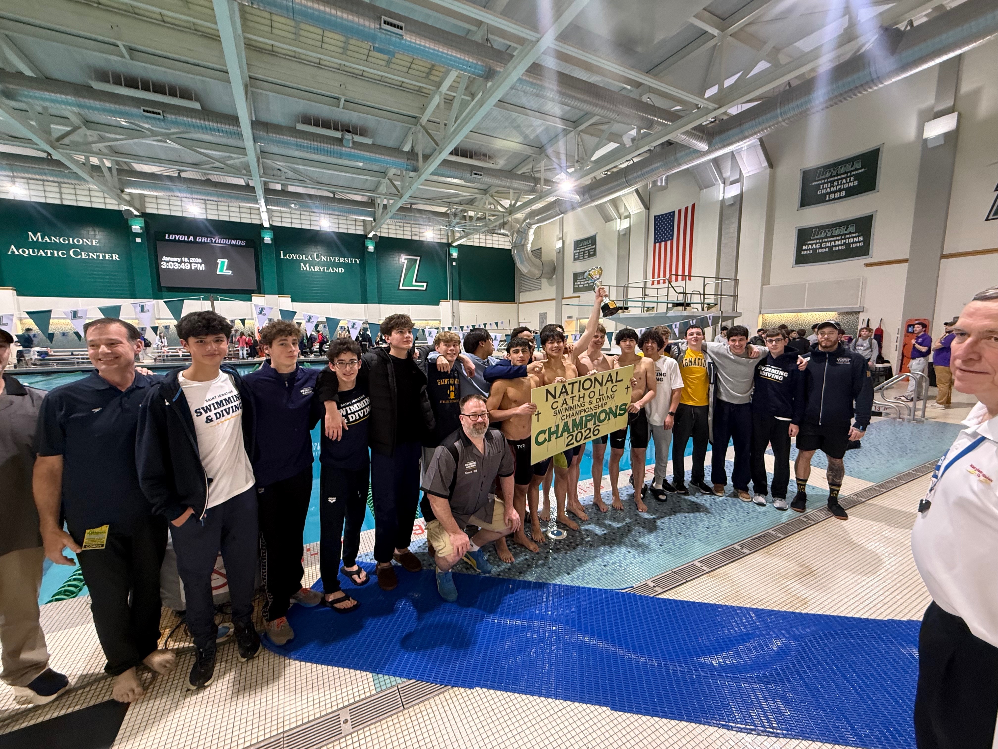 Saint Ignatius Wins National Catholic Swimming Championship, Record breaking Relay Wins, Event Titles