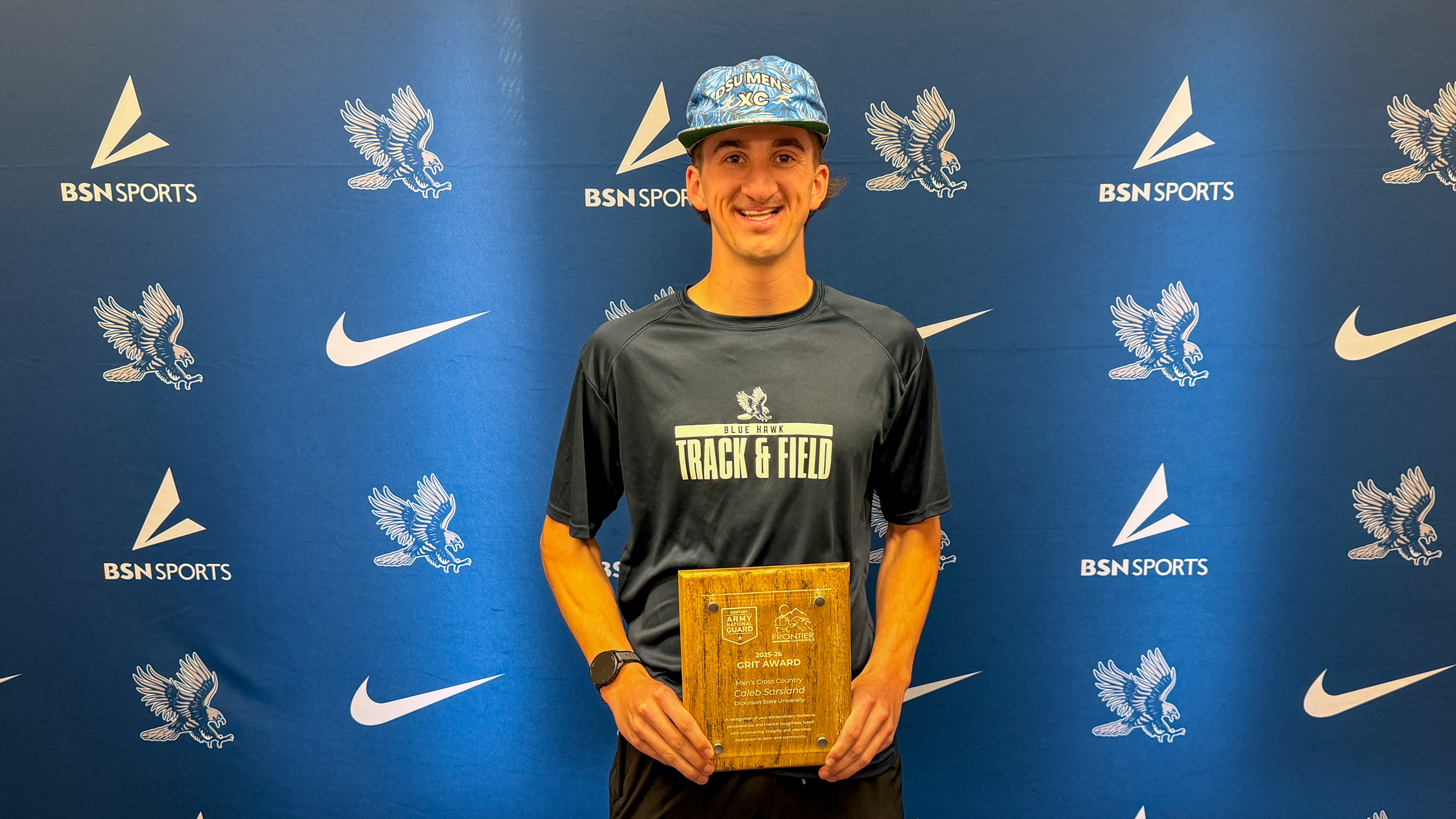 Dickinson State’s Caleb Sarsland earns inaugural Frontier Conference Grit Award for Men's Cross Cou