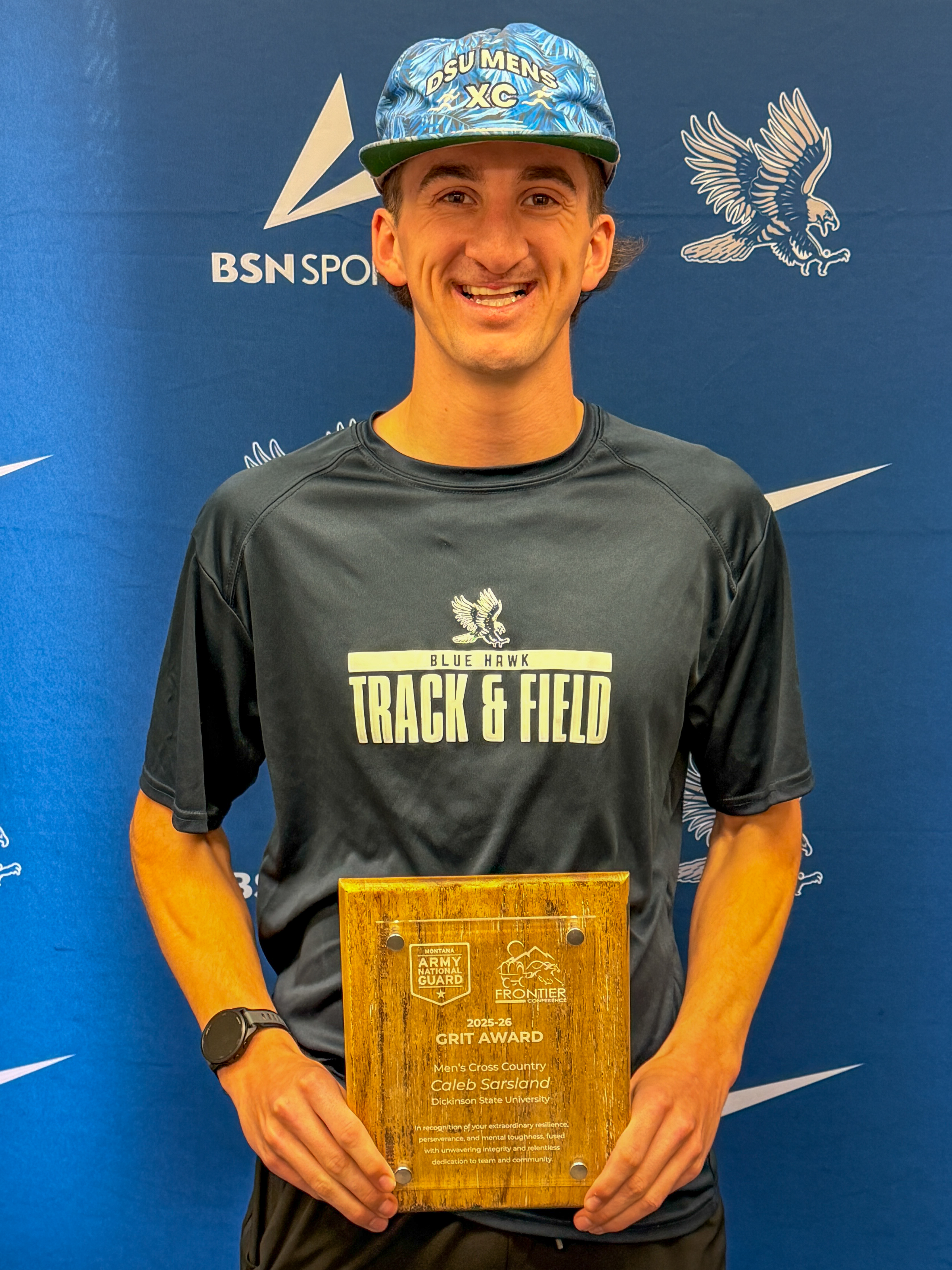 Dickinson State’s Caleb Sarsland earns inaugural Frontier Conference Grit Award for Men's Cross Cou