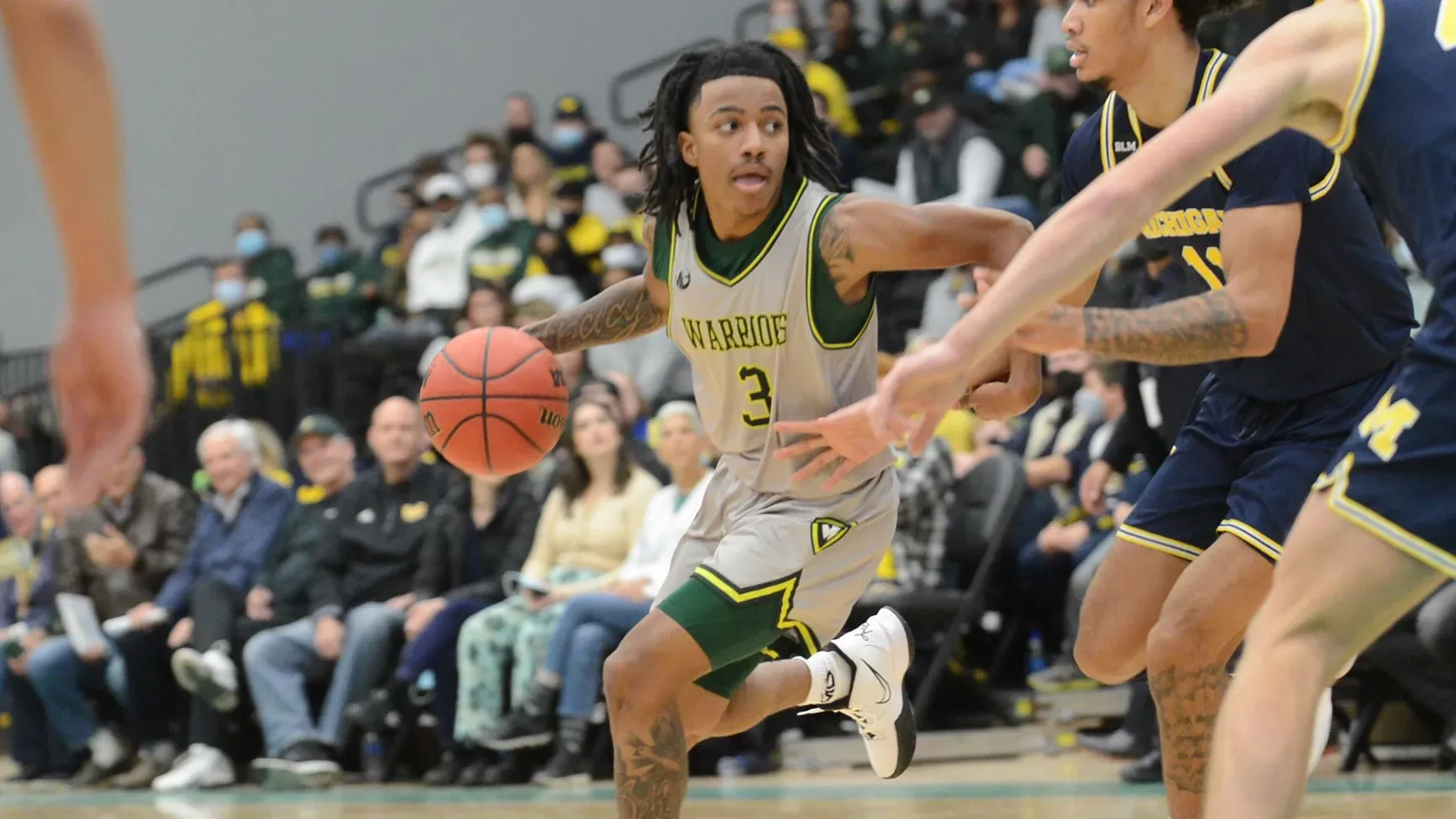 Warrior Men’s Basketball Falls in Exhibition at Detroit Mercy