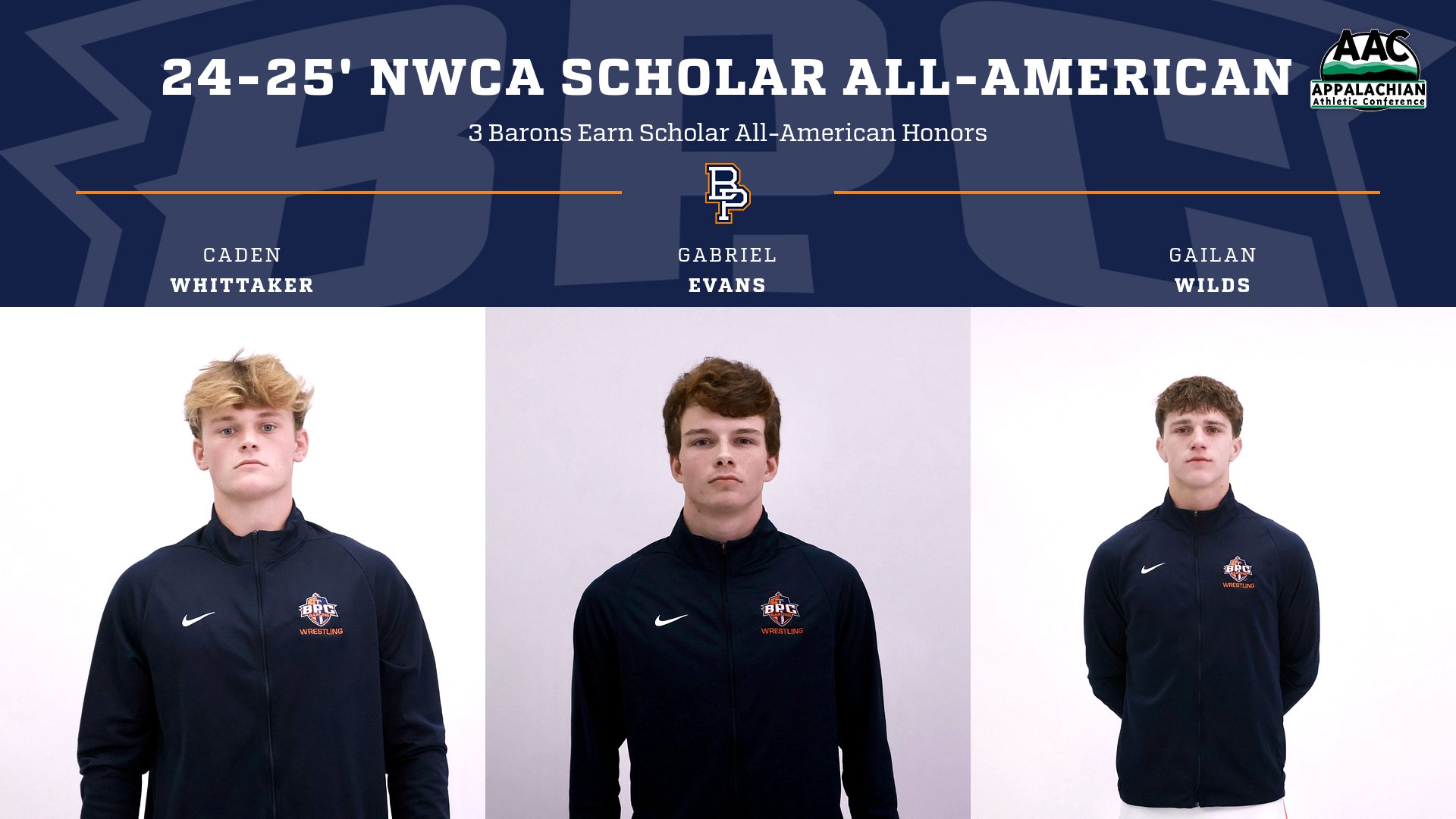 Brewton-Parker Wrestlers Named NWCA Mens Scholar All Americans