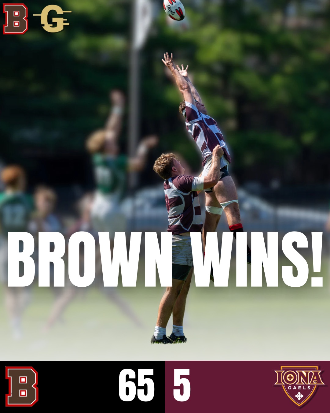 Brown Men's Rugby Triumph in Liberty Conference Showdown