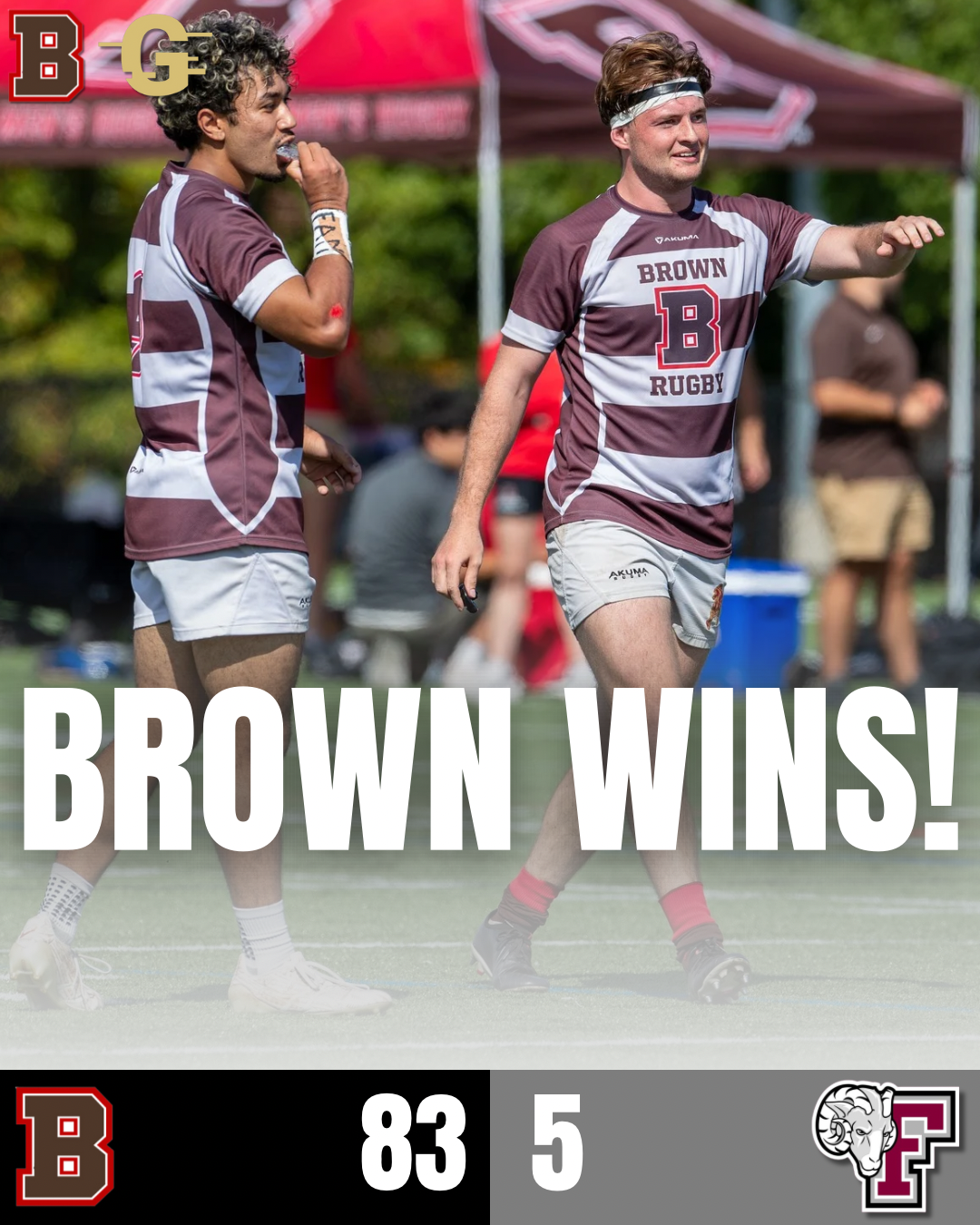 Brown Men's Rugby Secures Resounding Victory Over Fordham
