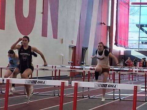 Gina Truax during the 60m. hurdles