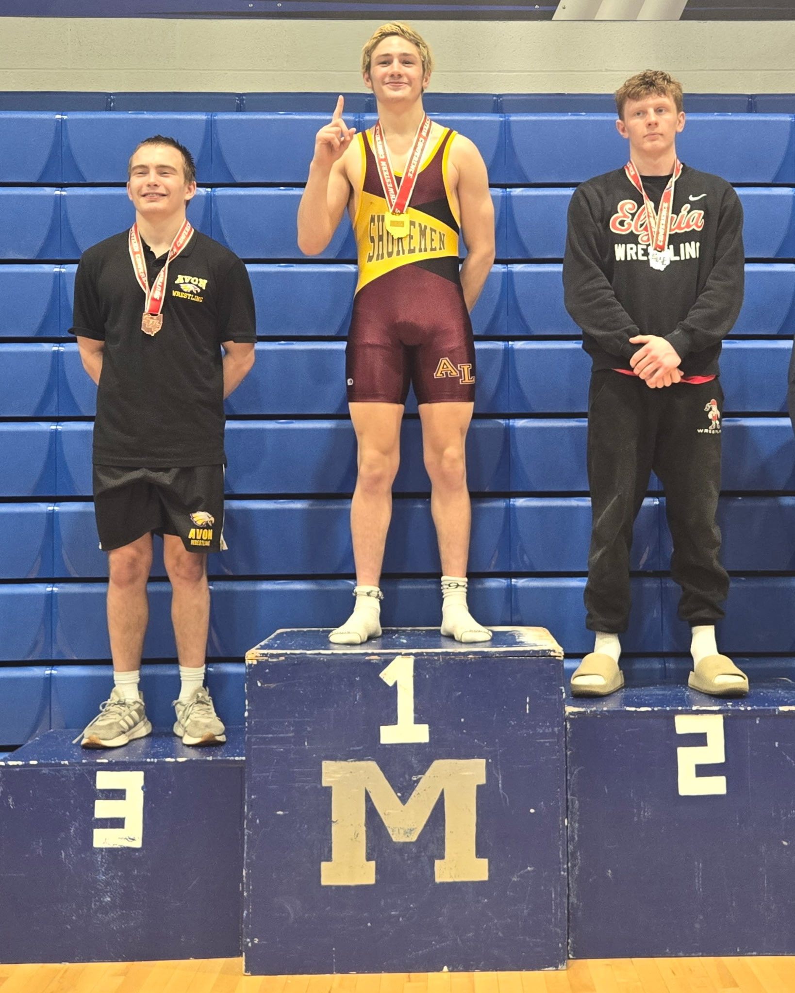 With three champions, Eagles place third in SWC wrestling