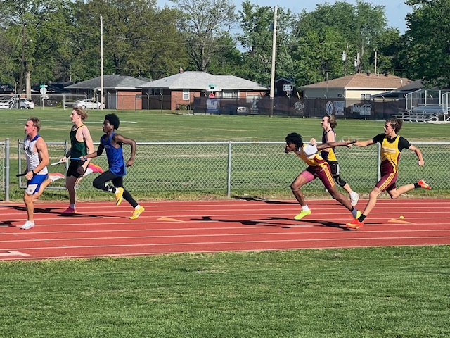 Jasiah Brown receives the baton