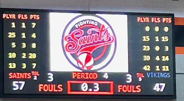 Fighting Saints close regular season with 57-47 win over Geneva, host IHSA Regional next