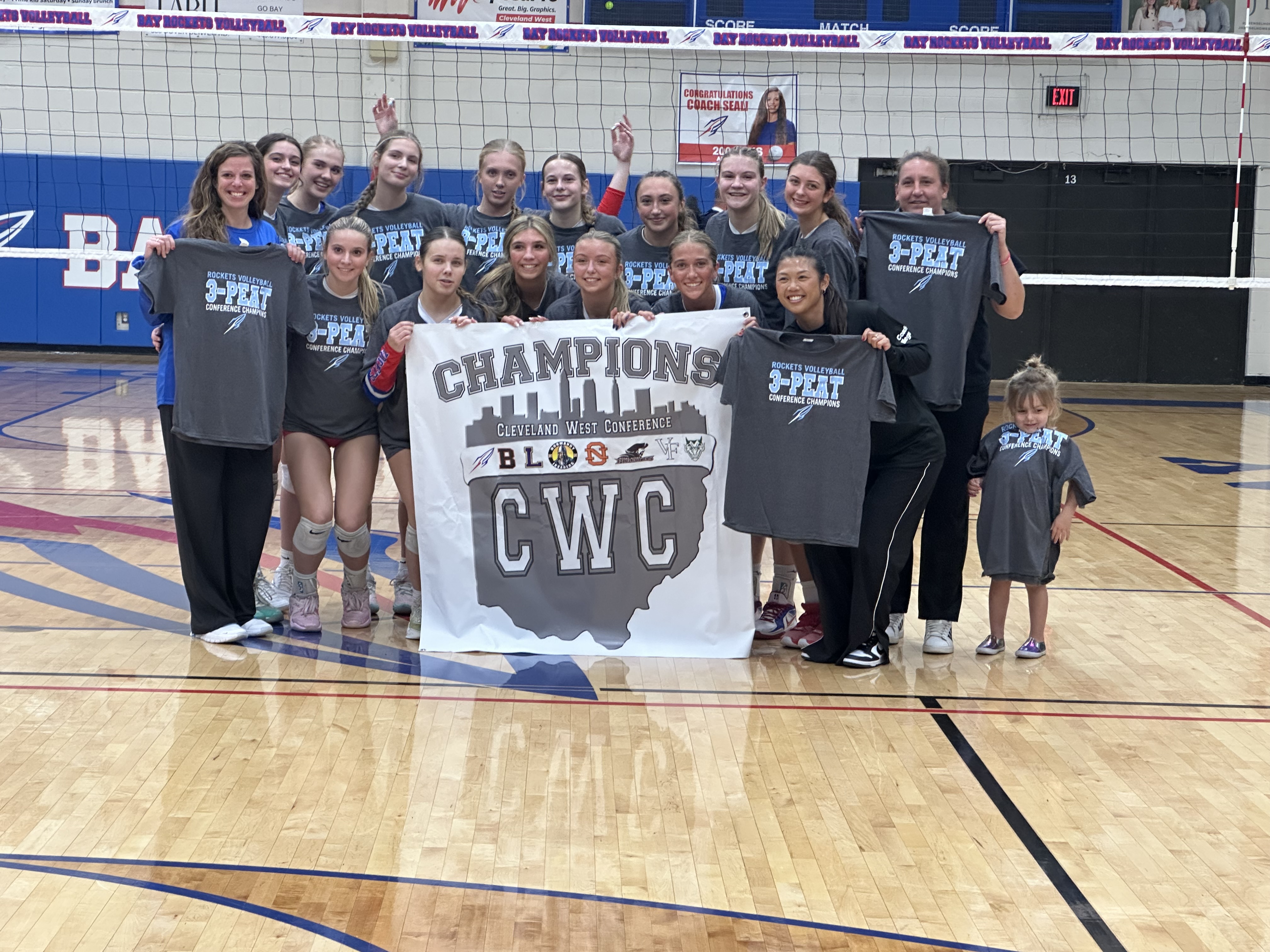 Bay Rockets Volleyball Clinchs Third Consecutive CWC Championship with Dominant Performance