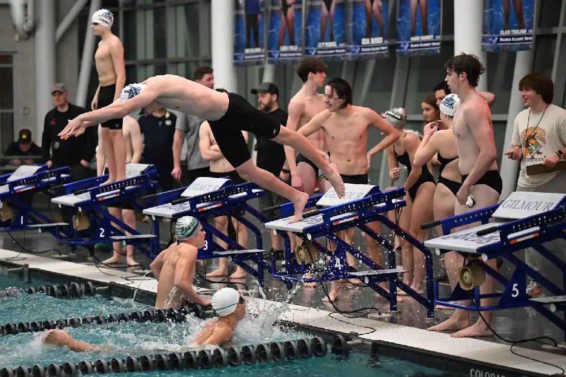 Gilmour Academy Lancers Outswim Mentor Lake Catholic in Home Swim Meet