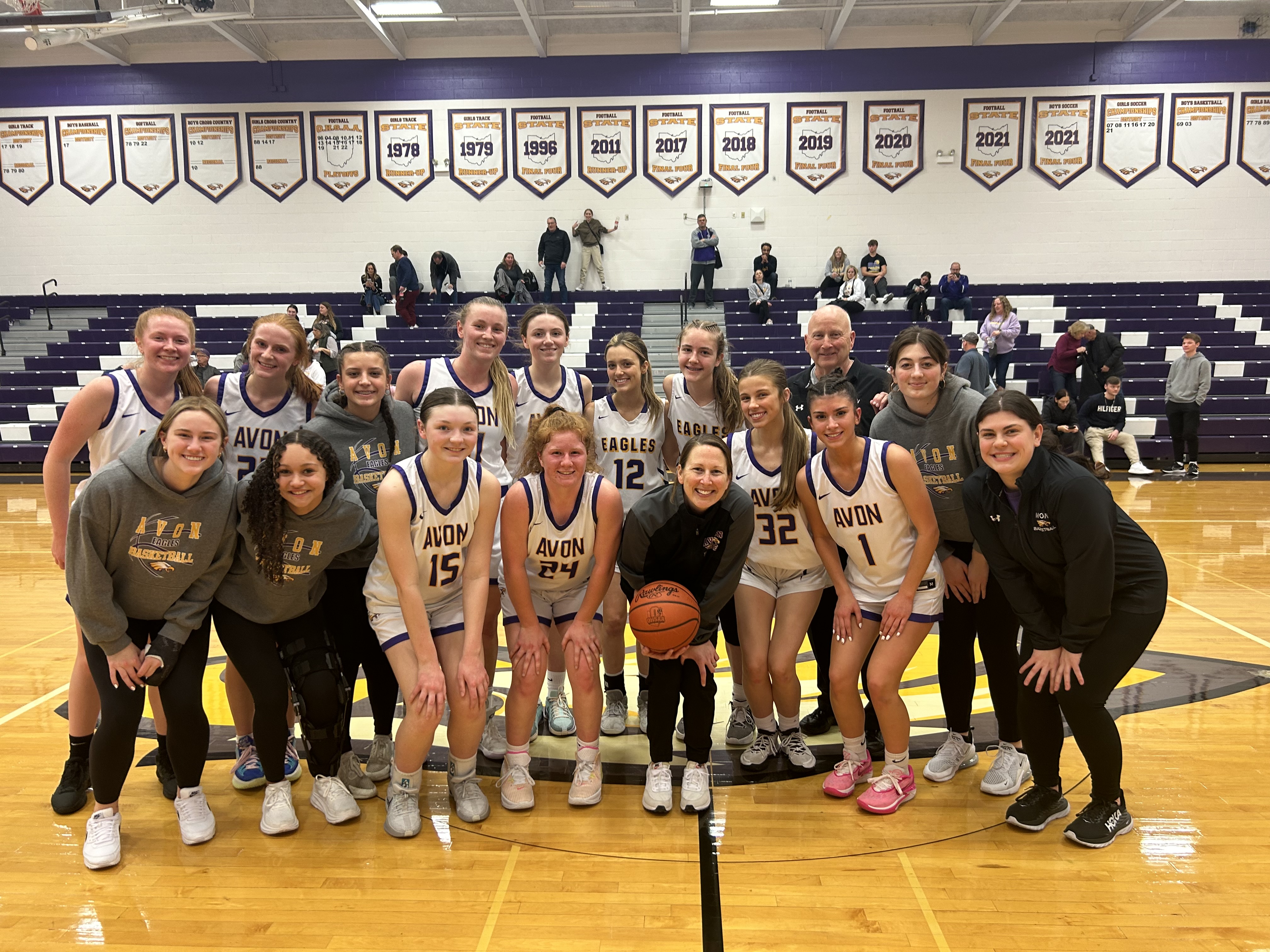 Avon Eagles Girls Varsity Basketball Celebrates Coach's 250th Win