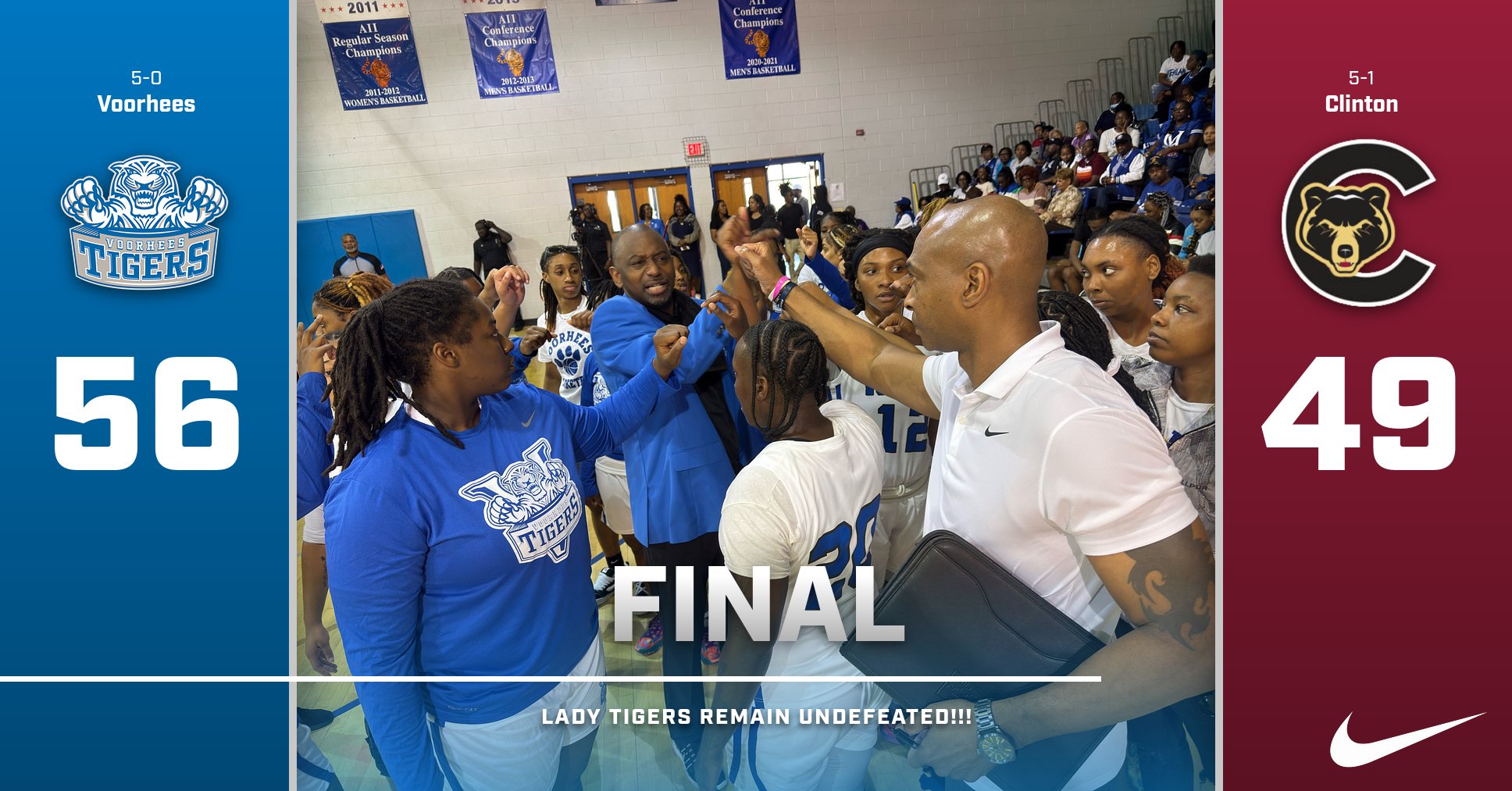 Voorhees University Lady Tigers Remain Undefeated With Win Over Clinton College Lady Golden Bears