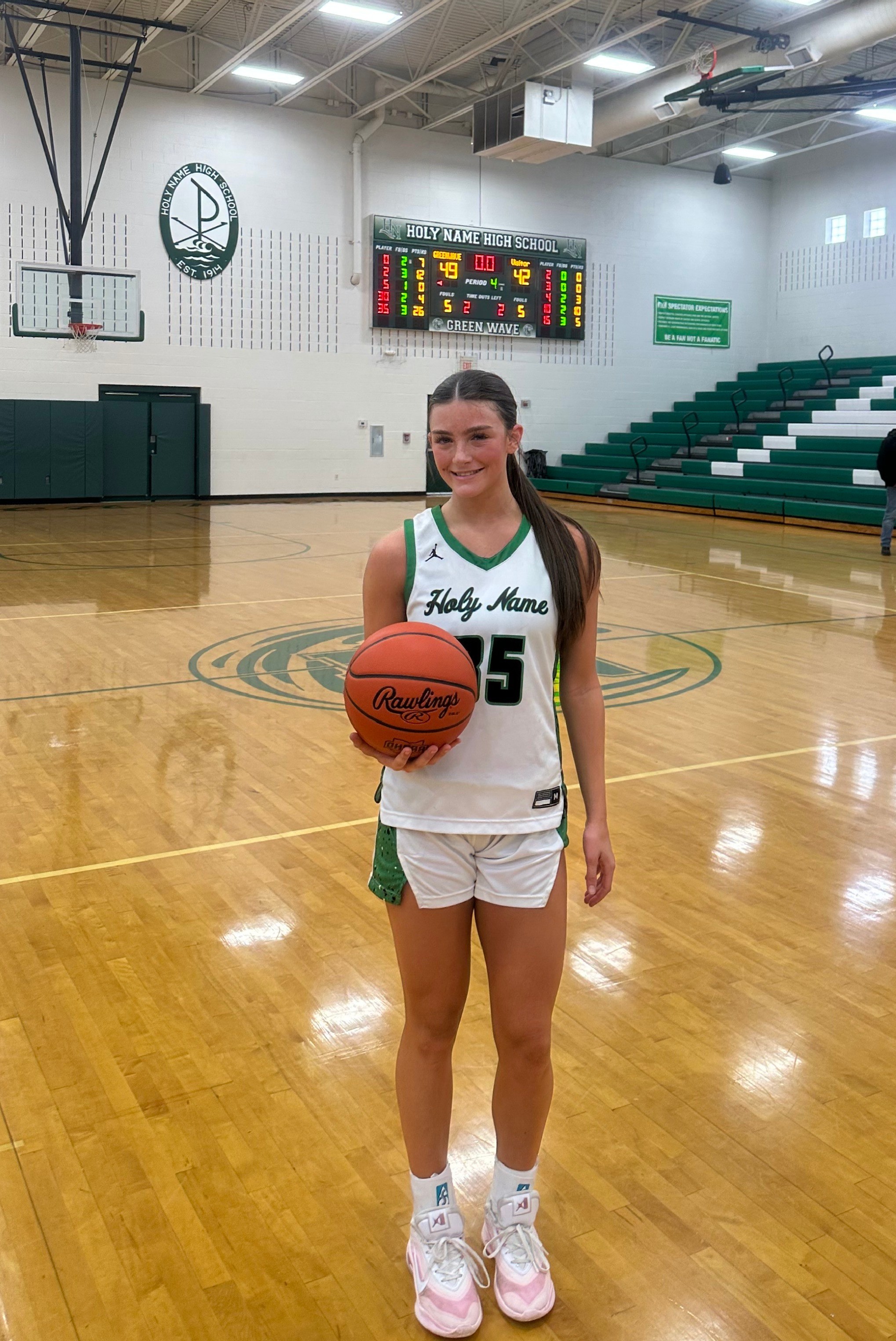 Holy Name’s Claire Coljohn Joins 1,000-Point Club, Elevates Program With Work Ethic and Leadership